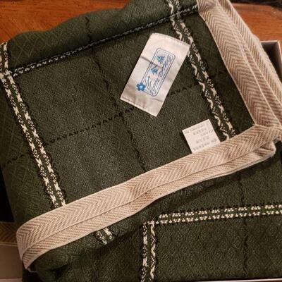 Lot 69:  Green/Black Plaid Blanket