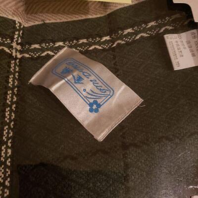 Lot 69:  Green/Black Plaid Blanket