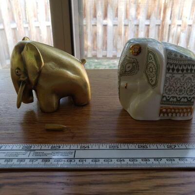 Lot 74: (2) Decorative Elephants
