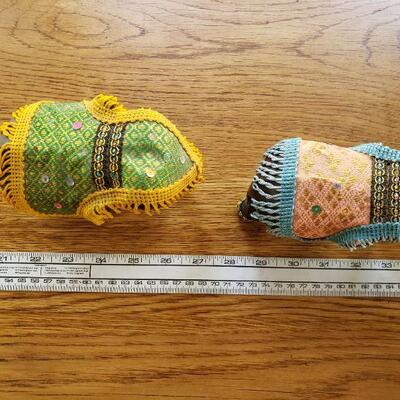 Lot 79: (2) Wood Elephants