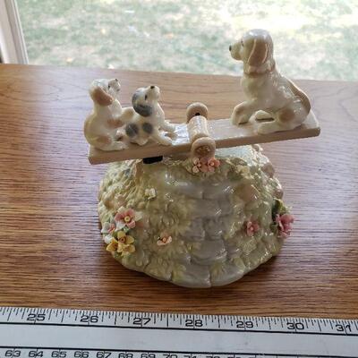 Lot 80: Doggie See-Saw Music Box