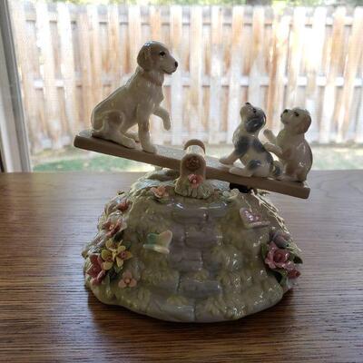 Lot 80: Doggie See-Saw Music Box