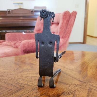 Lot 81: Tribal Metal Candleholder