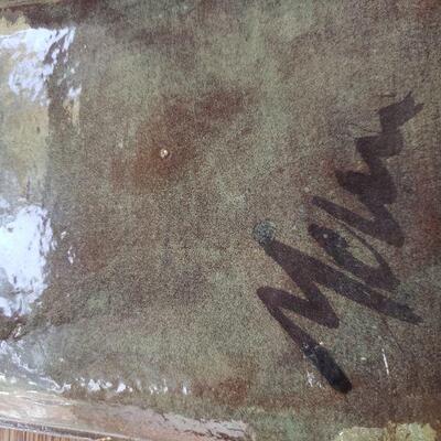 Lot 84: Ceramic Kansas License Plate Art- Signed