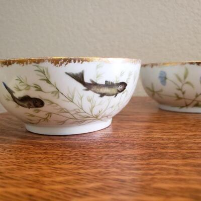 Lot 89: Antique AK Handpainted Fish Dishes (4)