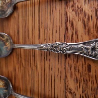 Lot 92: (5) Silverplate Spoons and (2) Sherry Goblets
