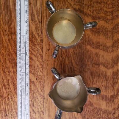 Lot 93: Three Handled Oneida Sugar & Creamer