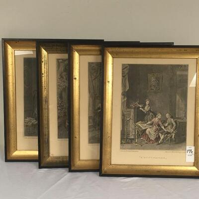 Lot 91 - Quartet of Framed French Prints
