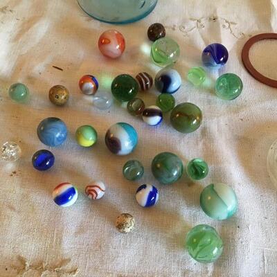 Vintage RARE Glass Marble Collection of 30 Marbles