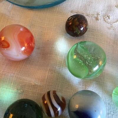Vintage RARE Glass Marble Collection of 30 Marbles