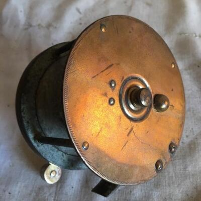 PENNELL Superba Brass Vintage Fishing Reel and Creel Lot