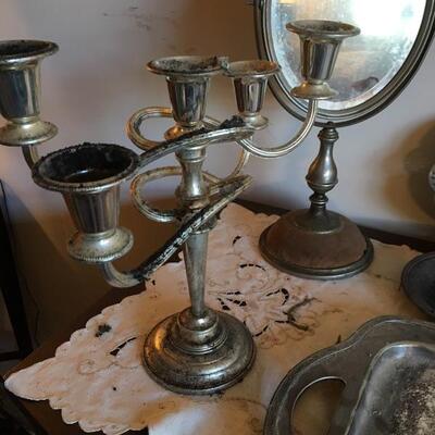Mixed Vintage Silverplate and Metalware Lot with 12+ Pieces
