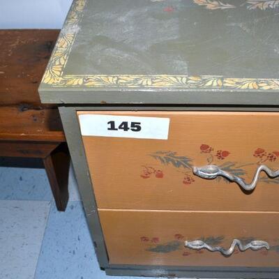 LOT 145.  ANTIQUE NIGHT STAND