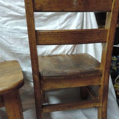 TWO VINTAGE CHILDS CHAIRS