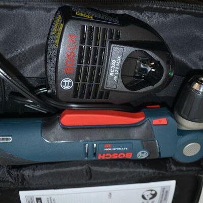 LOT 159. BOSCH ELECTRIC DRIVER WITH CHARGER AND BAG