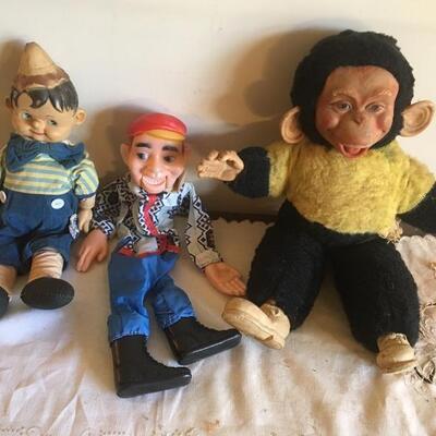 Lot of3 Vintage Character Dolls 