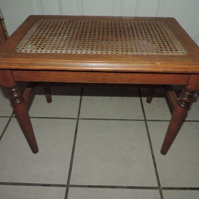 VINTAGE CANE TOP STOOL