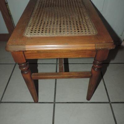 VINTAGE CANE TOP STOOL