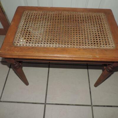 VINTAGE CANE TOP STOOL