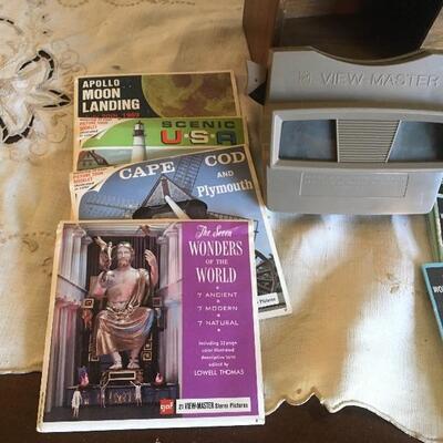 Vintage Viewmaster and Stereoviewer Lot with Slides