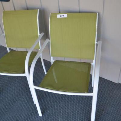 LOT 232. PAIR PATIO CHAIRS