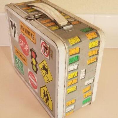Lot #103: Vintage ROAD SIGN 1960's Lunch Box