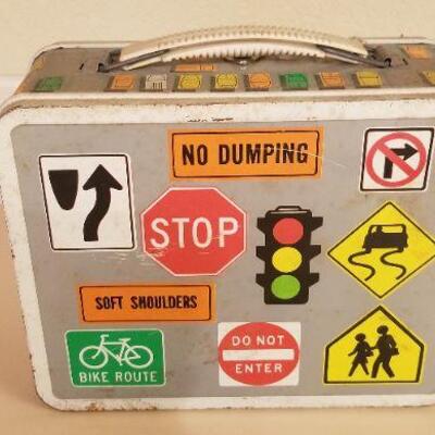 Lot #103: Vintage ROAD SIGN 1960's Lunch Box