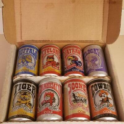 Lot #104: Vintage 1984 BIG EIGHT Soda Can Collection