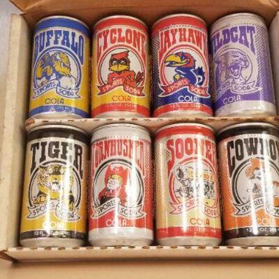 Lot #104: Vintage 1984 BIG EIGHT Soda Can Collection