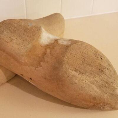 Lot #105: Pair of 1970's Wood Shoes