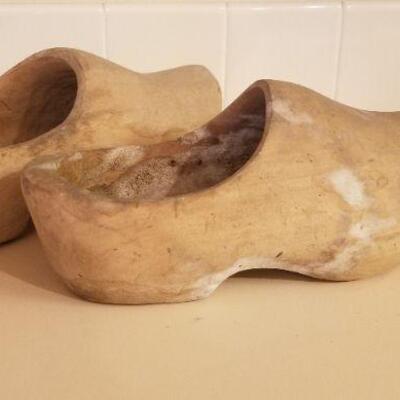 Lot #105: Pair of 1970's Wood Shoes