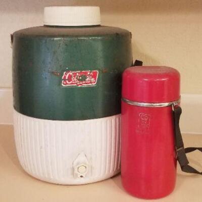 Lot #106: Pair of Mid Century Modern Insulated Drinking Containers