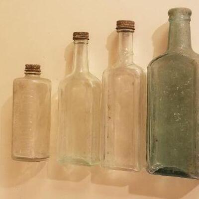 Lot #113: Group of (4) Antique Bottles (Medicine)
