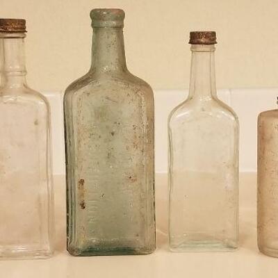 Lot #113: Group of (4) Antique Bottles (Medicine)