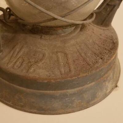 Lot #114: Antique DILTZ No. 2 D Line Railroad Lantern 