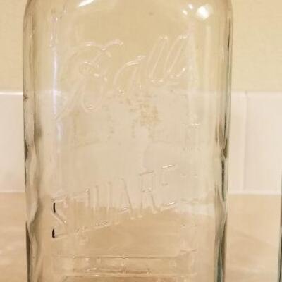 Lot #117: Bundle of (3] Antique Large BALL, ATLAS AND MASON'S Jars w/ Lids