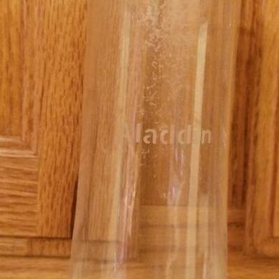 Lot #120: Bundle of Antique Oil Lamps + Glass Shade (ALADDIN + Glass))