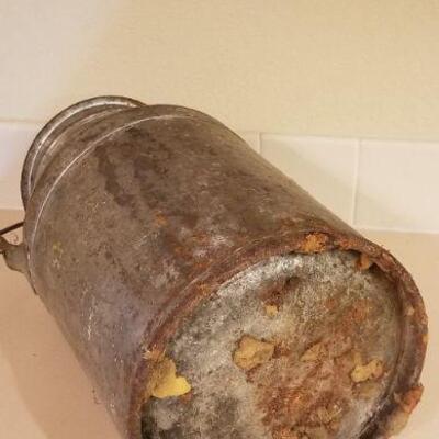 Lot #121: Antique Steel Farmhouse Milk Can/Jug