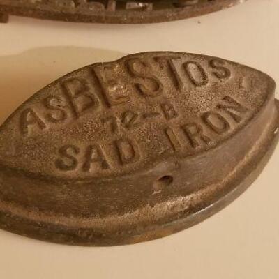 Lot #125: Group of (3) Antique Sad Irons