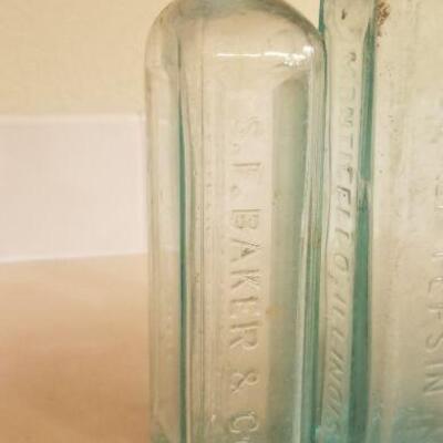 Lot #126: Assortment of (4) Antique Glass Bottles 