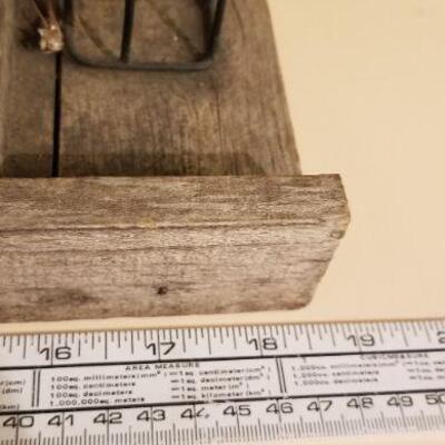 Lot #130: Vintage Large Wood Case Bird Seed House 