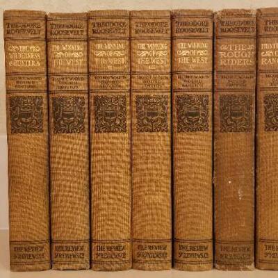 Lot #139: RARE 1893 Antique Theodore Roosevelt Hardback Book Collection