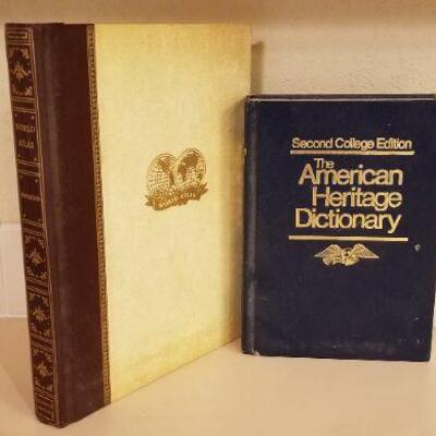 Lot #141: Vintage Dictionary and Atlas