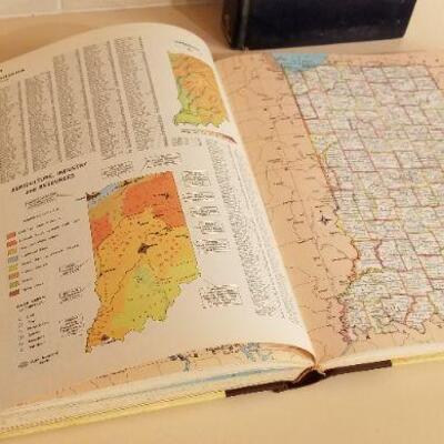 Lot #141: Vintage Dictionary and Atlas