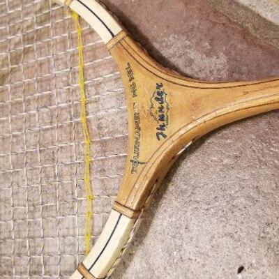 Lot #151: Group of Vintage Badminton, Tennis and Raquetball Rackets