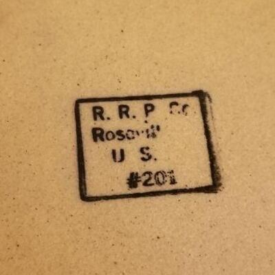 Lot #153: Vintage ROSEVILLE Pottery KITTY Food/Water Dish