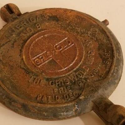 Lot #155: Antique GRISWOLD American No. 8 Waffle Maker