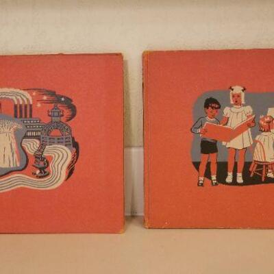 Lot #156: Vintage 1949 CHILDCRAFT Pair of (2) Large Educational Hardback Books
