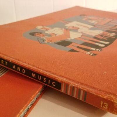 Lot #156: Vintage 1949 CHILDCRAFT Pair of (2) Large Educational Hardback Books
