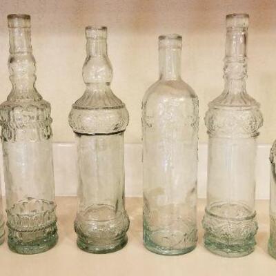 Lot #158: Bundle of (6) Vintage Fancy Glass Bottles